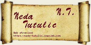 Neda Tutulić vizit kartica